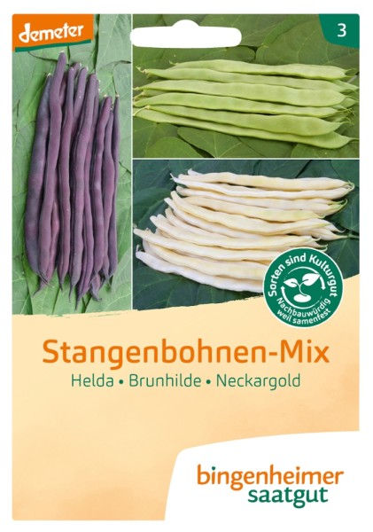 Stangenbohnen-Mix Bio Samen